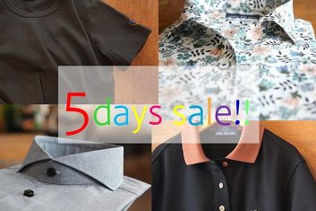5days sale!! 2025年お盆のオーダーシャツ・オーダーポロシャツ・オーダーTシャツセール